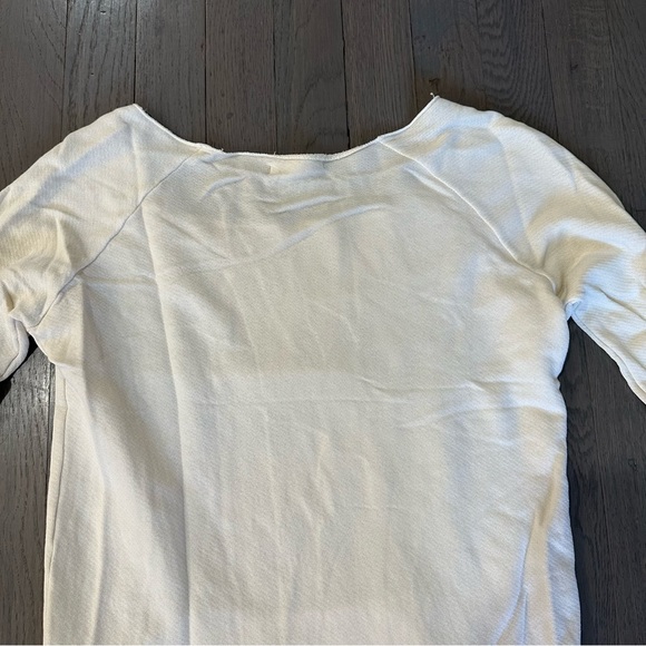 SUNDRY La Mer 1839 Long Sleeve Lightweight Sweatshirt Top Shirt Off-White - Picture 3 of 8